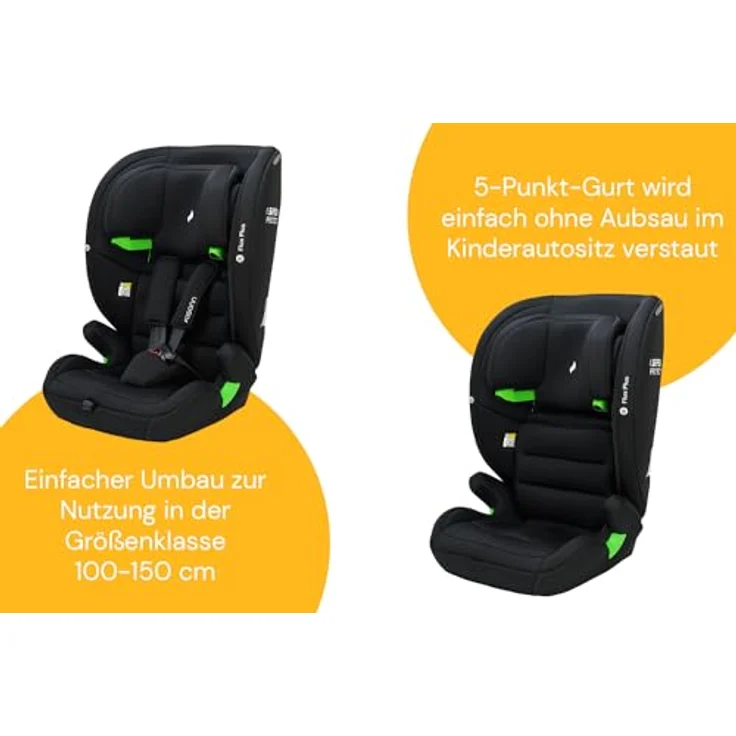 Osann Autokindersitz Osann Flux Plus i-Size, Kinderautositz (76-150 cm), ab: Geburt, 14-fach höhenverstellbare Kopfstütze, automatisch mitwachsendes Gurtsystem, ergonomisch geformte Sitzfläche, erhöhter Seitenaufprallschutz, Magnethalterungen, verschiedene Farben – Bild 9