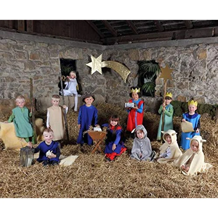 Betzold Hirten-Kostüm 3-tlg. für Kinder, Überziehkostüm für Krippenspiel und Rollenspiel, Universalgröße für 4-7 Jahre, waschbar bei 40 °C – Bild 5