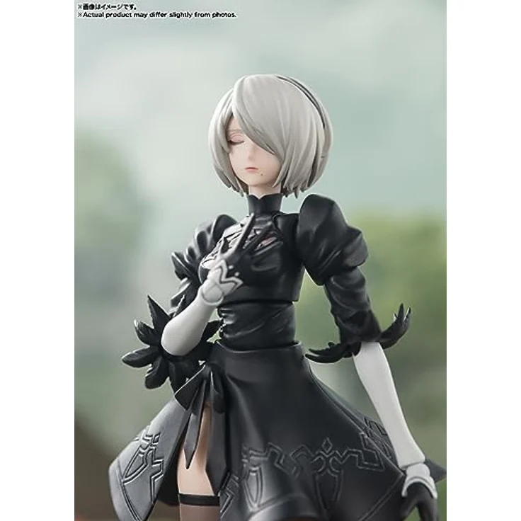 Bandai Tamashii Nations NieR: Automata S.H. Figuarts Actionfigur 2B, 15 cm mit Zubehör und Austauschteilen – Bild 7