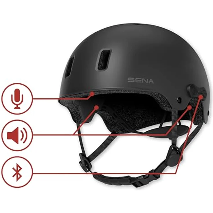 Sena Rumba matt black Größe L smarter Mulitsport-Helm – Bild 6