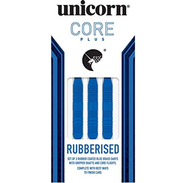 Unicorn Core Plus Rubberised Blue Brass Soft Darts, 16 Gr. / Inhalt 1 Stück – Bild 4