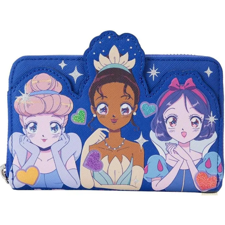 Funko, Portemonnaie, Loungefly: Disney - Princess - Manga Style Zip Around Wallet