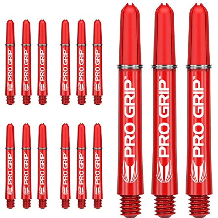 Target Darts 5 x Sätze of Rot Pro Grip Dartschäfte Mittel - 15 Dartschäfte Insgesamt