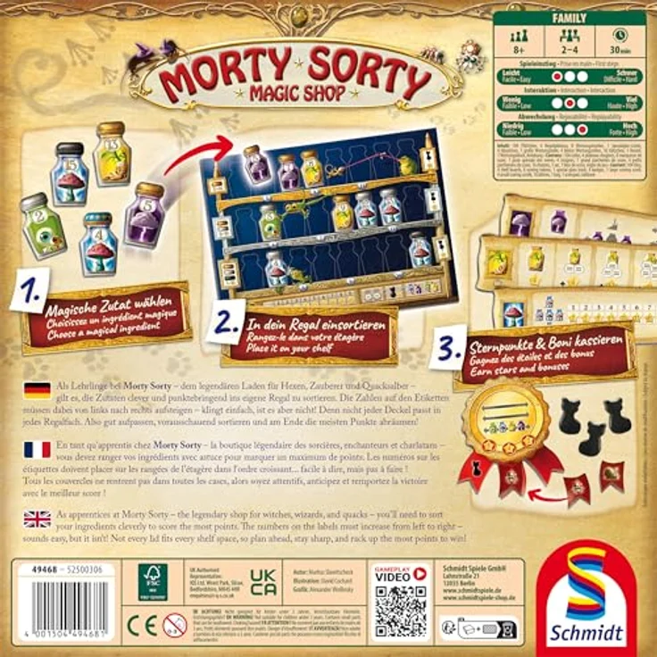Schmidt Spiele 49468 Morty Sorty, Strategiespiel für 2-4 Spieler, ab 8 Jahren, Spieldauer ca. 30 Minuten – Bild 2