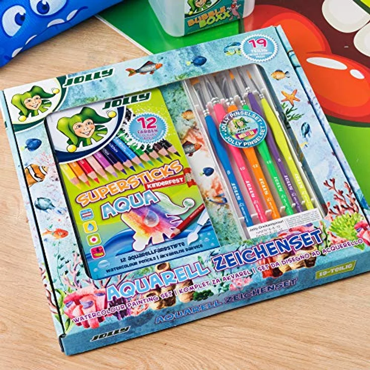 JOLLY AQUARELL ZEICHENSET, Malfarben für kreative Wasserfarben-Illustrationen – Bild 4