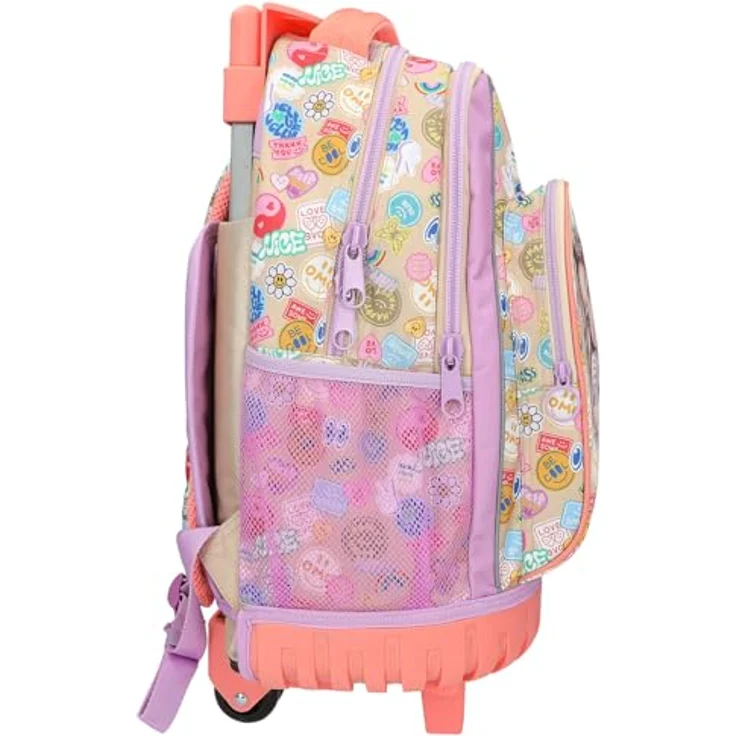 Depesche TOPModel Girl Power 13286, Schulrucksack Trolley in Lila und Beige mit Model Motiv, 3 Fächern und Teleskopgriff – Bild 3