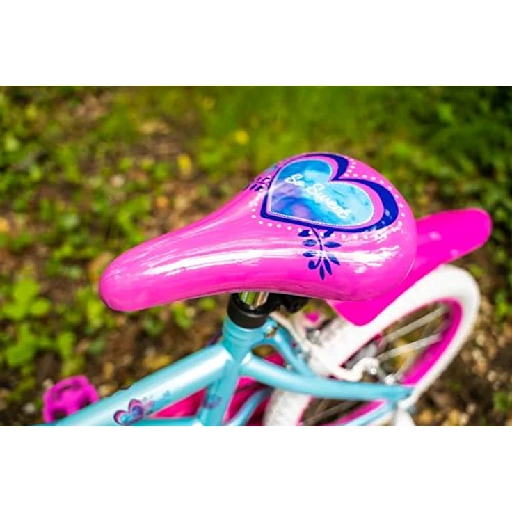 Huffy So Sweet 16" Kinderfahrrad 5-7 Jahre - Blau, Lustiges Design, hoher Komfort, Stützräder, einfacher Zusammenbau – Bild 4