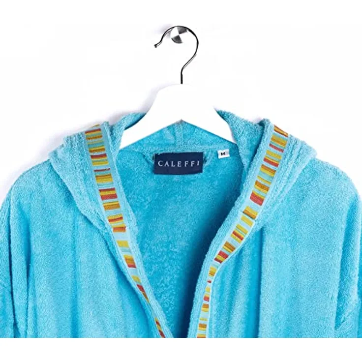 Caleffi Yupi Junior Bademantel aus Baumwolle, türkis, 55836