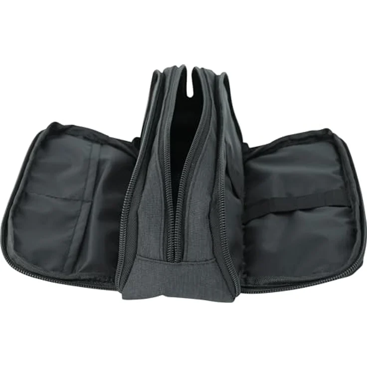 EBERHARD FABER 577406 - Schlamperbox mit 3 Fächern in anthrazit/schwarz, Federtasche für Jungen und Mädchen – Bild 2