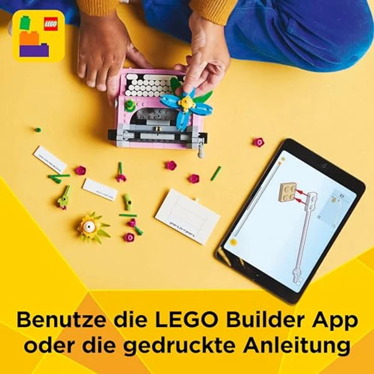 LEGO Creator 31169, Schreibmaschine mit Blumen, 3-in-1 Bausatz mit 363 Teilen für kreative Bauprojekte, Mehrfarbig – Bild 7