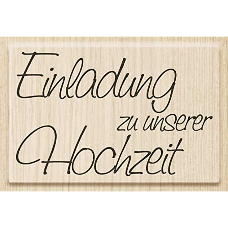 Knorr Prandell 211800002 Knorr prandell 211800002 Stempel aus Holz (Hochzeit) Motivgröße 6,5 x 4,1 cm, Motiv: Einladung zu unserer Hochzeit – Bild 5
