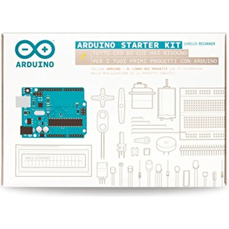 Offizielles Arduino Starter Kit für Anfänger K010007 [Projektbuch auf Italienisch]