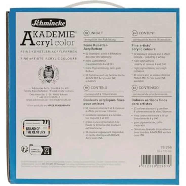 Schmincke Feinste Akademie Acrylfarben Valuepack, 16 Farben à 120 ml, hochwertige Malfarben für kreative Projekte – Bild 5