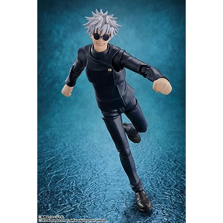 TAMASHII NATIONS - Jujutsu Kaisen - S.H.Figuarts - Satoru Gojo: Jujutsu Technical High School, Sammelfigur mit 4 optionalen Ausdrücken und Handyzubehör, schwarz – Bild 3