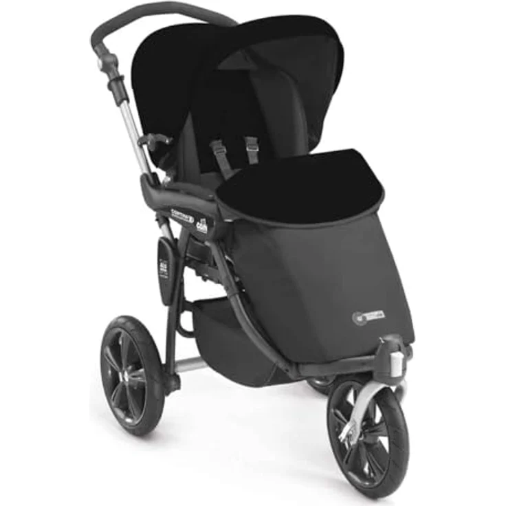 CAM Cortina X3 tris 3-in-1 Kombi-Kinderwagen, inkl. Babyschale, Fußsack & Wickeltasche, Schwarz, kompakt und leicht (9,3 kg) – Bild 2