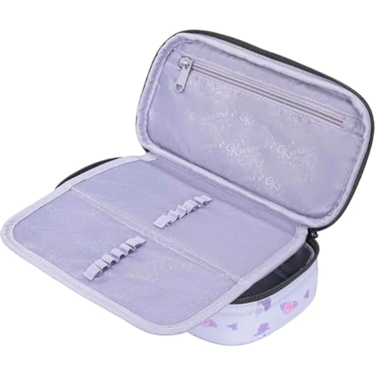 Baagl Federmäppchen Kuromi Sweet One, geräumiges Etui mit durchdachter Innenaufteilung, 23 × 12 × 5 cm, aus recyceltem Polyester – Bild 3
