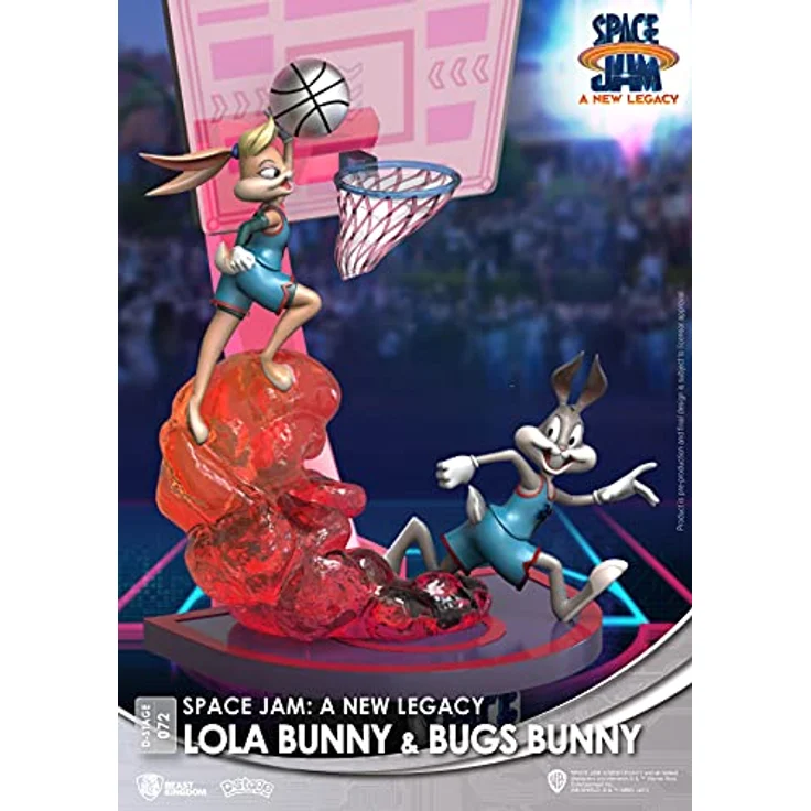 Beast Kingdom Space Jam 2 D-Stage, Diorama mit Lola und Bugs Bunny, ca. 15 cm, transparentes Display-Box – Bild 5