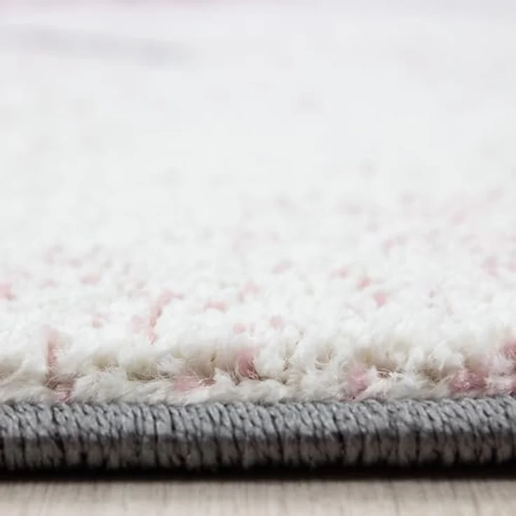 Carpetsale24 Runder Kinderteppich Elefantenmotiv, Ø160 cm, Rosa, Allergikerfreundlich & OEKO-TEX zertifiziert, pflegeleicht mit Jute-Rückseite – Bild 2