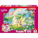 Schmidt Spiele 56563 Bayala, 100 Teile Kinderpuzzle mit Original Schleich Figur, ab 6 Jahren, 36,1 x 24,3 cm