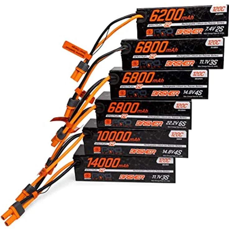 Spektrum 14.8V 6800mAh 4S 120C Smart G2 Pro Basher LiPo Battery: IC5 für ferngesteuerte Fahrzeuge – Bild 3
