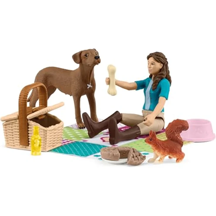 Schleich Picknick mit Lisa - Mini-Playset mit vollbeweglicher Figur, inklusive Picknickdecke und Zubehör, 11,5 x 11,5 x 8,8 cm, erschienen 2025 – Bild 1