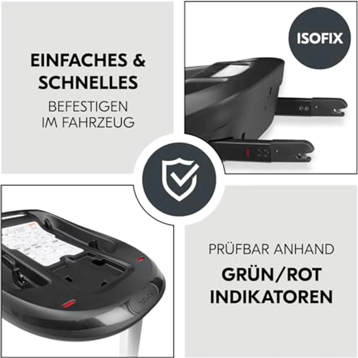 Hauck Isofix-Basisstation für Babyschale Drive N Care Base, Sicherheit ab Geburt bis 12 Monate, schwarz – Bild 4