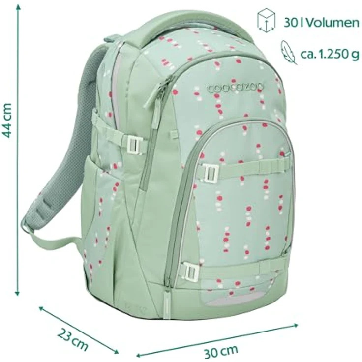 coocazoo Schulranzen MATE Dancing Dots, ergonomisch, Easy-Grow-System, für Körpergrößen 135-180 cm, 30 Liter – Bild 2