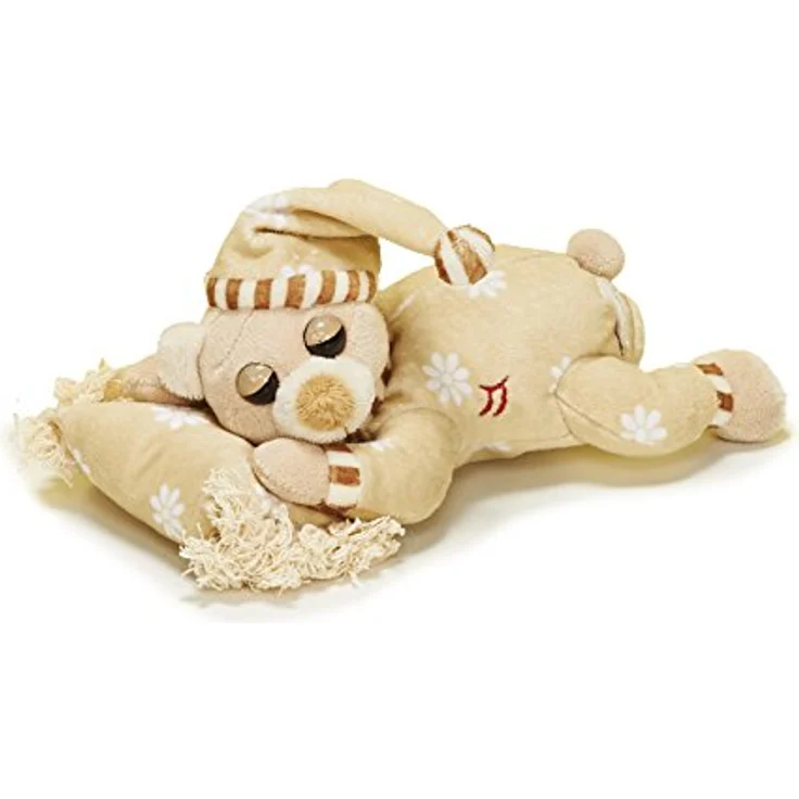 Teddys Rothenburg Teddybär Schnarchbär liegend mit Kissen beige 20 cm Plüschteddybär – Bild 1