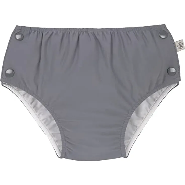 LÄSSIG Baby Kinder Schwimmwindel mit Druckknöpfen Windelbadehose/Snap Swim Diaper grey, 12 Monate, Größe: 74/80