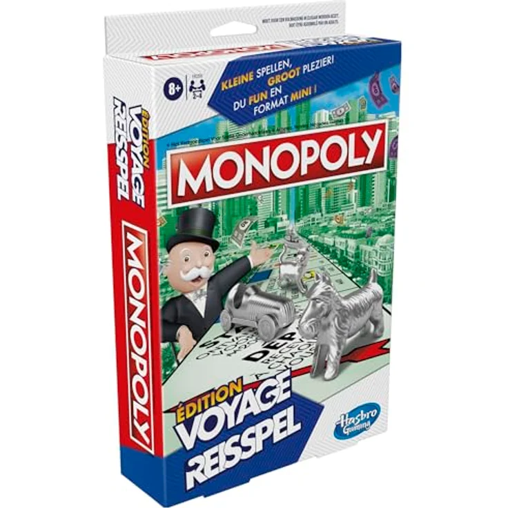 Hasbro Monopoly Reisespiel, Belgische Edition, kompaktes Brettspiel für 2-4 Spieler, ideal für unterwegs – Bild 6