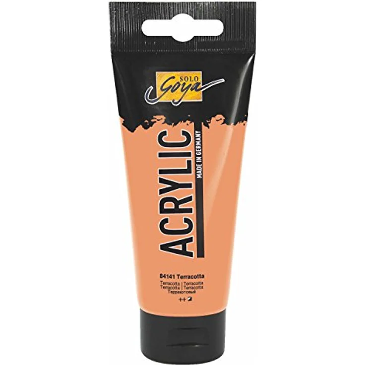 KREUL Solo Goya Acrylic 100 ml Tube, terracotta, cremige Acrylfarbe in Studienqualität, wasserbasiert, schnell matt trocknend, gut deckend, wasserfest – Bild 1
