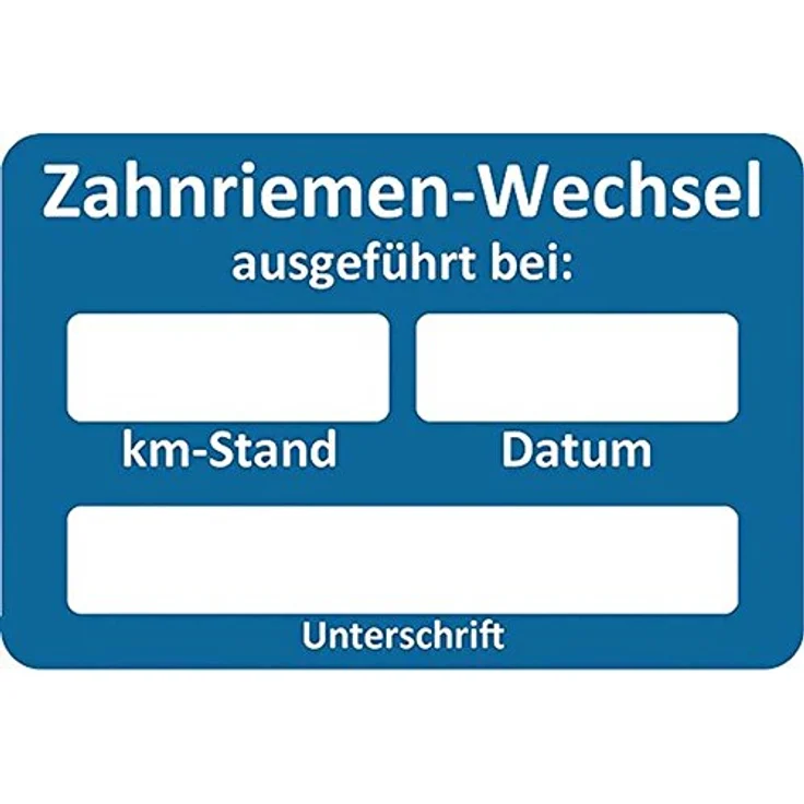 EICHNER Aufkleber Zahnriemen-Wechsel, selbstklebend, blau/weiß, 250 Stück – Bild 2