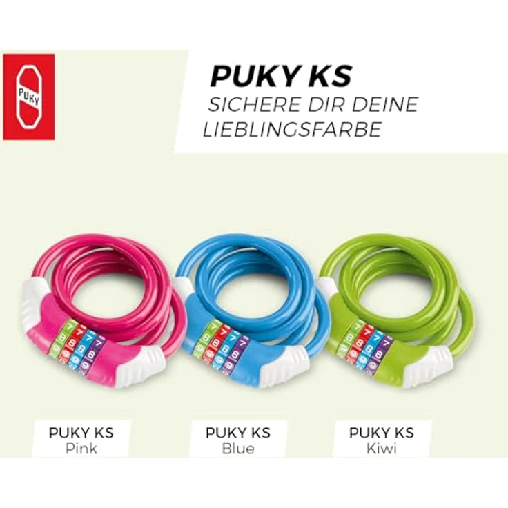 PUKY KS Sicherheitskabelschloss kiwi – Bild 8