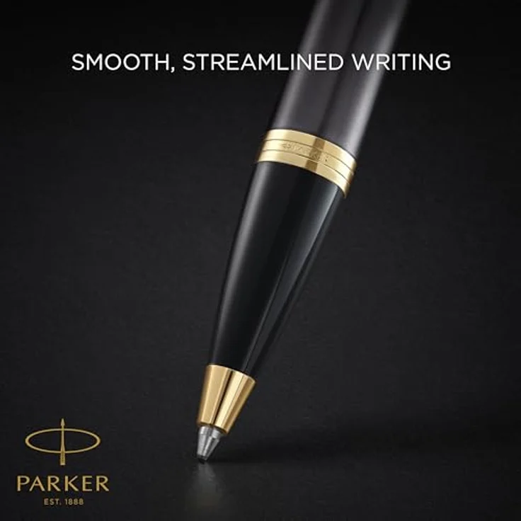 Parker Pen IM Geschenkset, eleganter Schreibstift mit grauem Lack und goldenen Akzenten – Bild 5