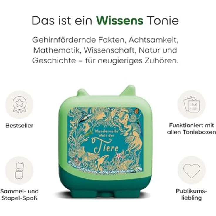 tonies Hörfigur Wundervolle Welt der Tiere – Sachwissen & Tierstimmen von 50 Arten, Hörspiel ab 5 Jahren, Spielzeit ca. 57 Min. – Bild 2