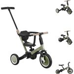 Kikkaboo Dreirad Flip 5 in 1, Stahlrahmen, rutschfeste Griffe, verstellbar