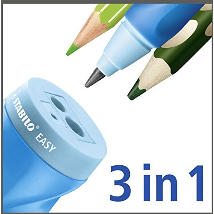 STABILO EASYsharpener, ergonomischer 3-in-1 Dosenspitzer für Rechtshänder, orange, mit transluzentem Füllstandsanzeiger – Bild 6