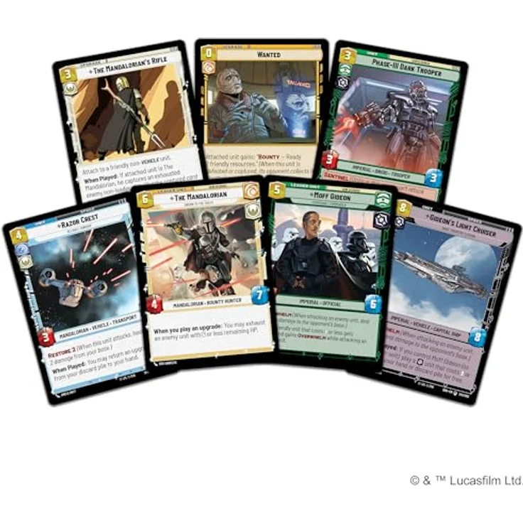 Fantasy Flight Games Star Wars Unlimited - Shadows of the Galaxy Starter Deck (English), 2-Player Set, Mandalorian and Moff Gideon Decks, Smugglers and Bounty Hunters Focus – Bild 5