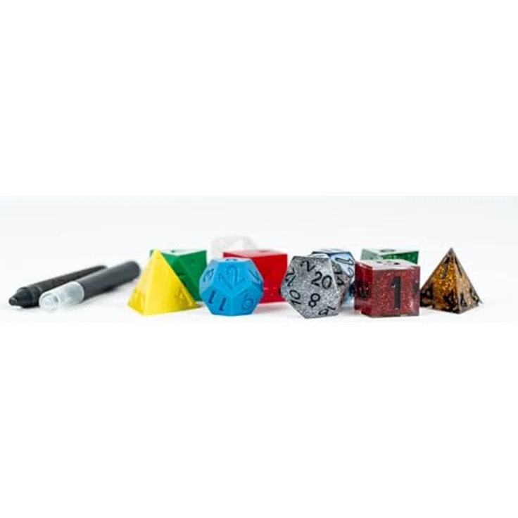 FanRoll D&D Würfel-Set 50. Hochzeitstag, Vintage-Reproduktion und modernes Set mit rotem Drachen-Etui – Bild 5