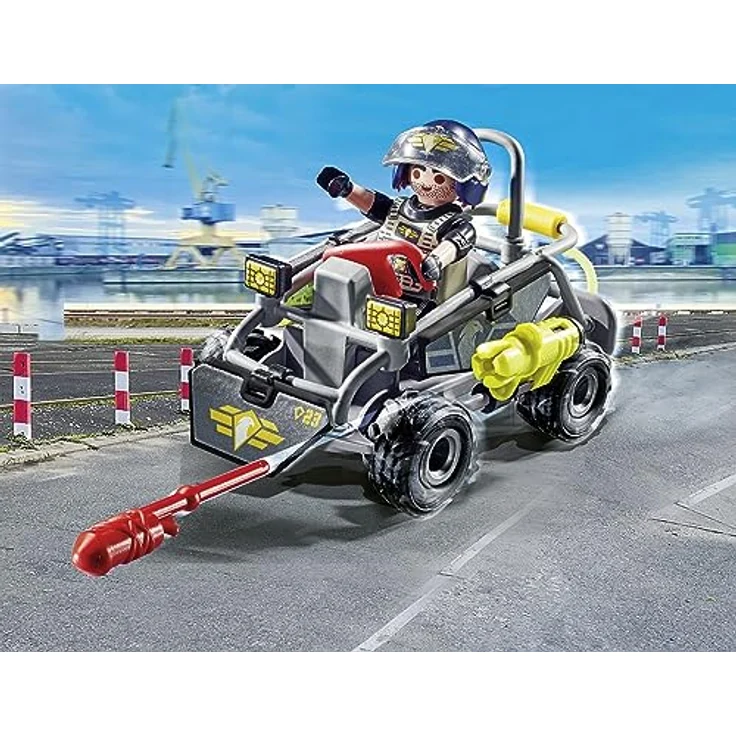 PLAYMOBIL 71147 SWAT-Multi-Terrain-Quad Spielset, wandelbares Fahrzeug für Verfolgungsjagden, mehrfarbig – Bild 3