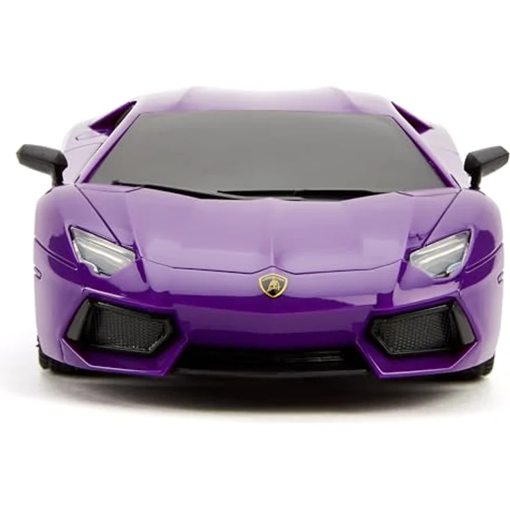 CMJ RC CARS Lamborghini LP700-4, ferngesteuertes Auto im Maßstab 1:24, lila, mit 2,4 GHz Frequenz und Arbeitsscheinwerfern – Bild 3