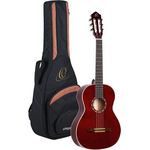 Ortega Guitars rote Konzertgitarre 3/4-Größe - Family Series - inklusive Gigbag - Mahagoni / Fichtendecke (R121-3/4WR)