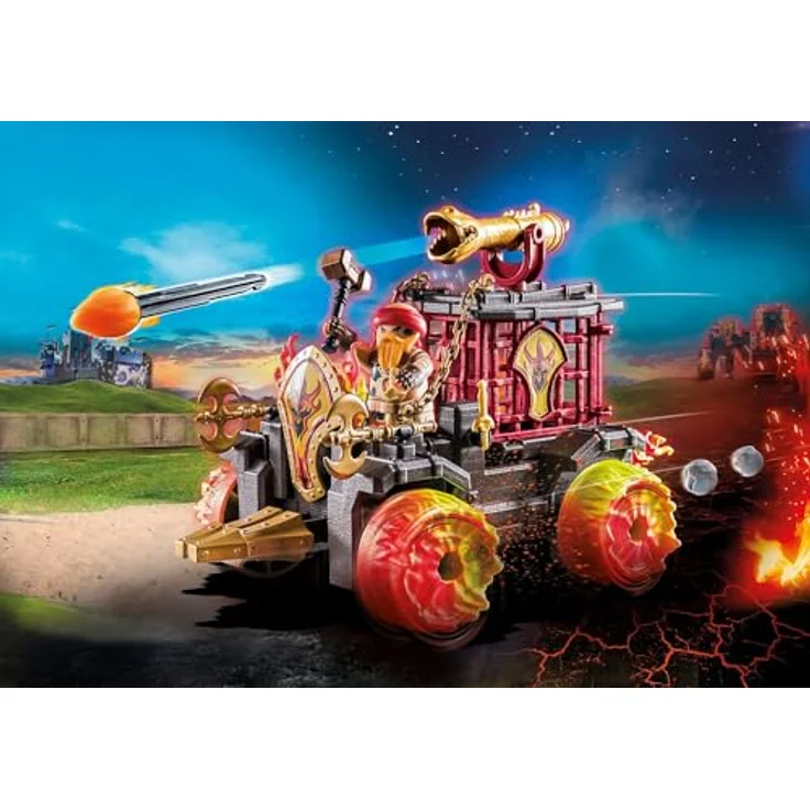 Playmobil® Konstruktions-Spielset Burnham Raiders - Feuerkampfwagen (71299), Novelmore, (46 St), Made in Europe – Bild 3
