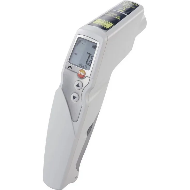 testo Infrarot-Thermometer Testo 831, 30:1 Optik mit 2-Punkt-Lasermarkierung und Alarmfunktion, beleuchtetes Display