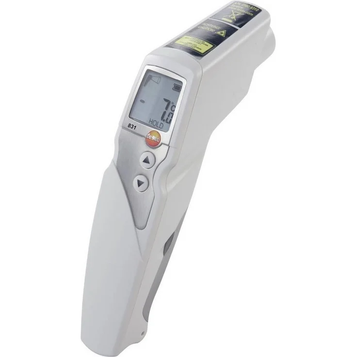 testo Infrarot-Thermometer Testo 831, 30:1 Optik mit 2-Punkt-Lasermarkierung und Alarmfunktion, beleuchtetes Display