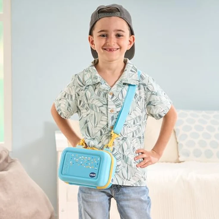 VTech KidiZoom Duo Pro, Kinderkamera mit 5.0 MP Dual-Kameras, 256 MB Speicher, interaktiven Funktionen und Tragetasche, Sommerbundle – Bild 10