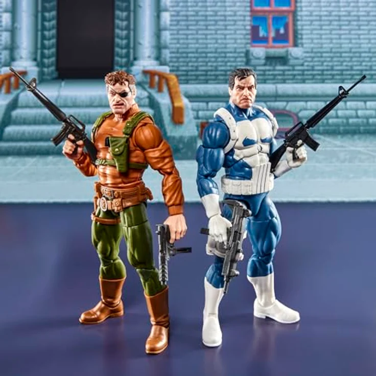 Marvel Legends Series Gamerverse Punisher und Nick Fury Action-Figuren, 15 cm, mit 20 Accessoires und beweglichen Punkten – Bild 3
