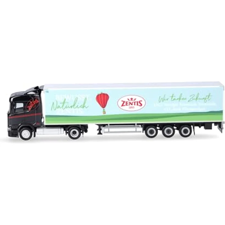 Herpa LKW Modell Scania CR20 ND LNG Kühlkoffer-Sattelzug Zentis, Miniatur im Maßstab 1:87, Sammlerstück aus hochwertigem Kunststoff, Made in Germany – Bild 4