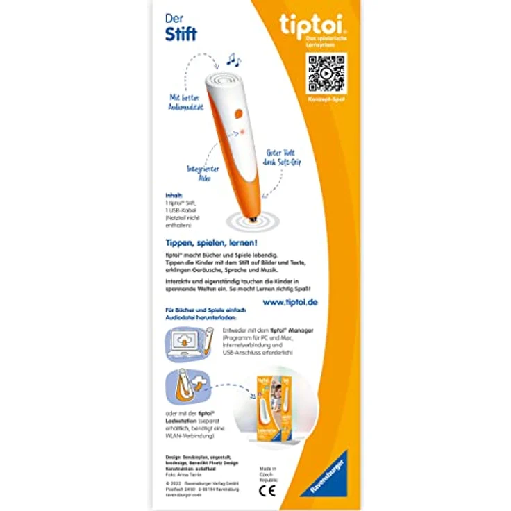 Ravensburger 00110 'tiptoi Stift', audiodigitale Lern- und Kreativsystem, Lernspielzeug für Kinder, ab 2 Jahren – Bild 3
