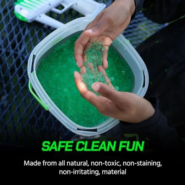 Gel Blaster 10000 Gellets Nachfüllmunition - Grün, speziell für Gel Blaster - Ungiftige Gelkugeln auf Wasserbasis - speziell für Gel Blaster hergestellt – Bild 3